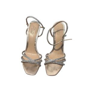 Elegant Silver‎ Strappy Heels